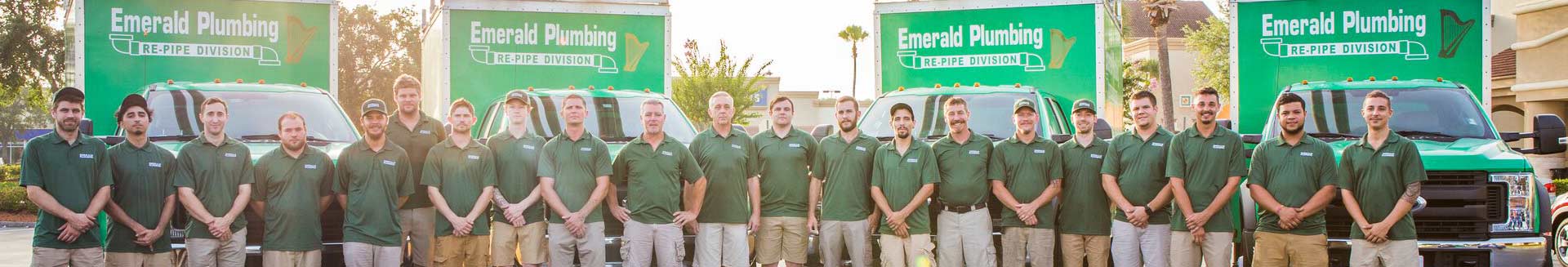 Emerald Plumbing repipe crew at work in Orlando
